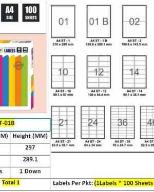 Self Adhesive Labels_Sheet Format_Lotus_ST-01B (199.6x289.1mm)
