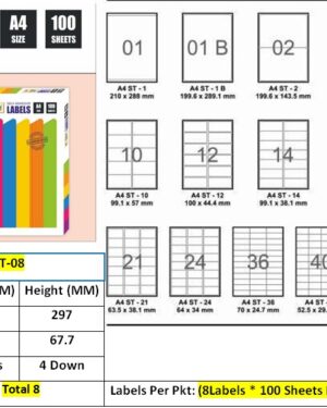 Self Adhesive Labels_Sheet Format_Lotus_ST-08 (99.1x67.7mm)
