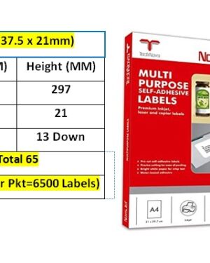Self Adhesive Labels_Sheet Format_Technova_MPL-65L (38x21mm)